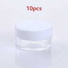 Mini Clear Cosmetic Empty Sample Jars 50/20/10/5/1 Pc,5g Plastic Container Jars, Multi-Color For Face Cream And Lotion, Lipstick, Eyeshadow, Nail Powder, Jewelry, Exquisite And Compact, Easy To Carry, Reusable, Travel Accessories - Pink - View 24