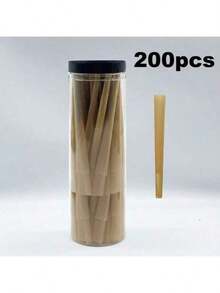 MINAMIZU 200/100/50/30 Stück natürliche vorgedrehte Cones 1-1/4 Zoll ultradünne langsam brennende Cones mit Filtertips/Crutches hornförmige Cone-Rauchpapier, geeignet als Feiertags-/Valentinstag-Geschenke und Rauchzubehör, Vatertagsgeschenk - Verschiedenfarbig - Übersicht 4