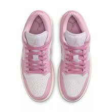 Nike Air Jordan 1 Low AJ1 Retro Sneakers CUPSOLE, The Maillard Colorway I Fell In Love With At First Sight. - White Pink - View 3