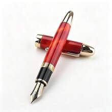 Jinhao X169 Large Fountain Pen Red Marble Acrylic Barrel Gold Plated Nib Heavy Signature Pen Luxury Business Collection Writing Gift Pen - X169 - View 1