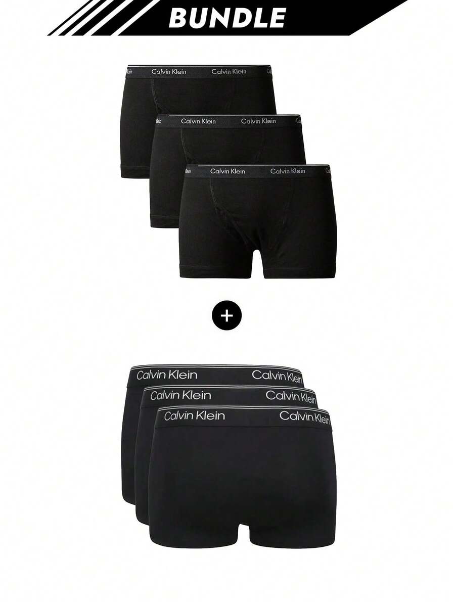 Calvin Klein [Bundle] Jeans 3-pack boxers + 3-pack låg midja herrboxers - Svart + Svart - Visa 1