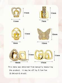 1-2Pcs Gold Grillz Teeth Cover, Fake Braces, Oral Accessory For Men&Women, Rapper Look, Festival, Concert&Party Wear Shiny&Bling Budget-Friendly - Multicolor - View 10