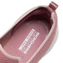 Skechers Women's Openwork Breathable Mesh Cloud Foam Sole Slip-On Cushioned Walking Shoes, Lightweight Sports Shoes - Hot Pink - View 5