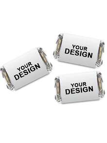 Customized Personalized Mini Candy Stickers, Stickers Only. Mini Candy Stickers, Customized Label Packaging. Exquisite Mini Candy Chocolate. Social Event Giveaways. Birthday Gifts. Mini Chocolate, Mini Candy Packaging, Mini Candy Bar Label Stickers - Multicolor - View 4
