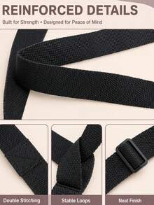 Adjustable Yoga Mat Strap, Easy-To-Use Woven Yoga Mat Storage Band, Lightweight Fitness Strap, Washable Sports & Fitness Accessory, Suitable For Gym, Home Workout, Pilates And Travel Use - Multicolor - View 9