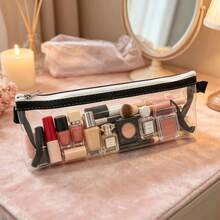 Minimalist Fresh Mesh Triangle 3D Pencil Case Transparent Mesh Pencil Bag Universal Large Capacity Stationery Storage Bag Suitable For Pens And Makeup Brushes - White - View 2