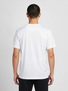 Jordan Men's AS DF SPT ESS SS TOP Short Sleeve T-Shirt Knit Collarless Short TIF0883-100 - Black and White - View 2