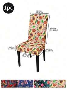 1pc/4pcs/6pcs/10pcs Elastic Soft Parsons Dining Chair Covers, Removable And Washable Universal Fit For Kitchen And Dining Room Chairs, Spring/Summer Green Leaf Print, Furniture Protection And Home Decor, Create Festive Atmosphere For Dining Room, Living Room And Kitchen Chairs - Multicolor - View 45