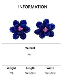 1 Pair French Vintage Berry Multicolor Handmade Shell Flower Niche Exquisite Stud Earrings, Mori Style Artistic Gentle Vibe - Seashell Flower Earrings - View 8