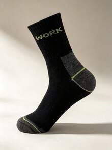 20 Pairs Men's WORK Work Socks, Thickened Wear-Resistant Protective Socks, Sweat-Absorbent Multi-Pack Long Work Socks - Multicolor - View 11