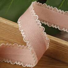 Cinta tejida de unicolor con borde de doble diente y diseño calado, cinta tejida acanalada para moño DIY, accesorio para el cabello, embalaje de regalo y decoración de pasteles - Multicolor - Ver 12