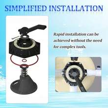 272531 6-Way Multiport Top Valve Compatible With Pentair Sand Dollar Pool And Spa Sand Filters, 1-1/2 Inch Clamp Style Valve, Replace 262504 262505 262506 - As Pic - View 5