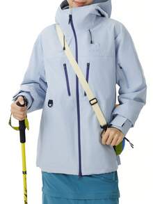 Women's 3-In-1 Waterproof Ski Jacket With Detachable Fleece Liner, Windproof Hooded Winter Raincoat, Suitable For Hiking, Camping, Snow - Distant Mountain Blue - View 1