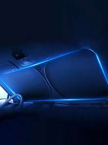 Upgraded Universal Car Front Windshield Sunshade, Foldable, Easy Installation And Storage; Foldable, Easy Installation And Storage...Car Sunshade Made Of High-Efficiency Heat-Insulating Material - A - View 2