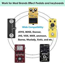 JOYO R-15 Dual Channel Preamp Cabinet Simulation Effect Pedal Bundle With DC 9V Pedal Power Supply (800mA -1A) AC Adapter - White - View 7