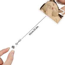 1pc Funny Abstract Acrylic Backpack Charm With Retractable Cat Keychain - Multicolor - View 2
