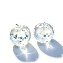 1pc Christmas Blue Snowflake Malt Sugar Mini Apple Squishy Slow Rebound Squeeze Toy Stress Relief Hand Play Fidget Sensory Toy - Multicolor - View 7