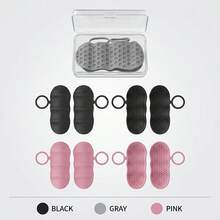 1 Pair Anti-Callus Fitness Palm Pads With Storage Box, Silicone Finger Ring Design, High Elasticity Non-Slip, For Pull-Ups, Deadlifts And Weightlifting - Multicolor - View 6