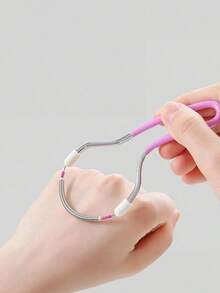 1件裝女性面部除毛彈簧工具，適用於去除唇毛、面部細毛與細小臉部毛髮，美容面部除毛裝置 - 彩色 - 查看 5