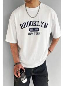 Men's Fashionable Printed T-Shirt With A Round Neck And Short Sleeves | Exquisite Design | Summer Essential | Easy To Combine | Show Your Style - 魏斯 - 查看 6