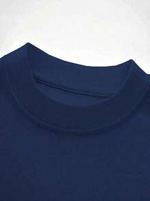 Camiseta de manga corta estampada para mujer a la moda, ropa ligera de verano, ropa cómoda para el hogar, adecuada para deportes y actividades al aire libre - Azul Marino - Ver 8