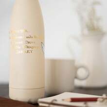 Safta Harry Potter 哈利波特 Hedwig 500ml 不鏽鋼水瓶，配防漏 AirSnug 瓶蓋，可重複使用，返校適用，奶油色貓頭鷹設計配紅色瓶蓋 - 選項 2 - 查看 5