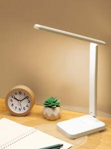 LED Desk Lamp Eye-Protection Touch Dimmable 3-Color Reading Light Student Dorm Bedroom Home Use USB Rechargeable With Battery - Rechargeable model - View 3