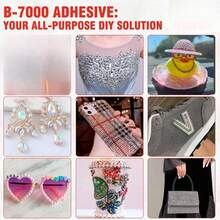 16 Pcs 0.5 Fl Oz (15ml)  B7000 Clear Super Glue, Precision Tip Rhinestone Craft Glue, Bedazzling Kit For Jewelry DIY, Bead, Fabric, Shoes, Crochet, Brooch, Earrings Pendant - 16pcs 0.5 Fl Oz (15ml) - 查看 7