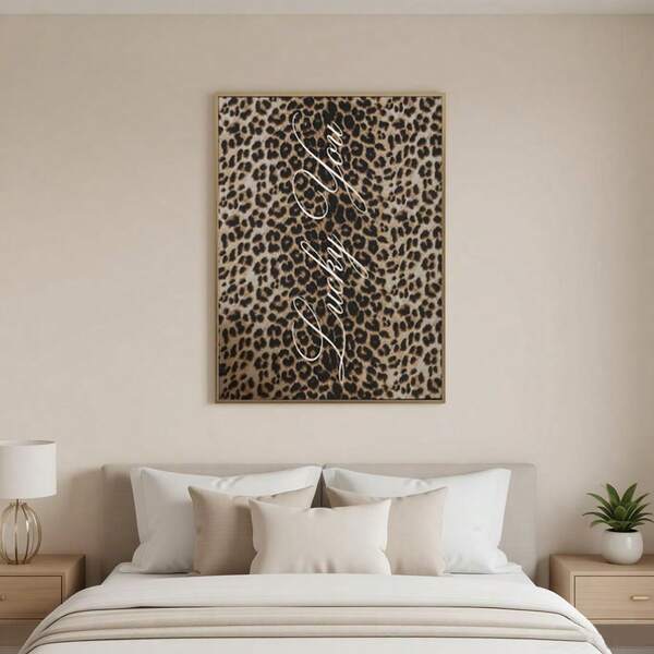 1 buah Hiasan Dinding Motif Leopard Vintage Era 90-an "Lucky You", Poster Dekorasi Studio Estetika Retro, Dekorasi Dinding Estetika Kreatif Minimalis Modern, Hadiah Festival Ideal untuk Dekorasi Ruang Tamu, Dekorasi Kamar Tidur, Dekorasi Rumah, Perlengkapan Ruangan, Dekorasi Interior Kantor, Tanpa Bingkai
