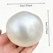 1pc Soft Pearl Coconut Oil Squishy Stress Ball, Slow Rising Squeeze Toy, Adult Sensory Pressure Relief Toy - Multicolor - View 5