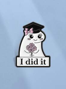 QIHOO 1 Set Gift Box Ghost Graduation Brooch I Did It Graduation Enamel Pin Graduation Party Gift For Her - Multicolor - View 9
