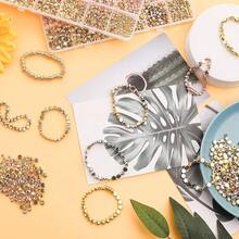 24-Grid Gold And Silver Bead Accessories, Jewelry Making Set With Spacer Beads, Includes Various Round And Star-Shaped CCB Spacer Beads, Perfect For Making Necklaces, Bracelets And Other Jewelry. - 24-compartment Gold and Silver Beaded Accessories - View 4
