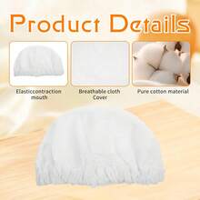 SULIKJHUI 10 Pack Sourdough Starter Cover, Cotton Sourdough Jar Cover, Breathable &Amp; Reusable Dough Proofing Cloth For 3-4 Inch Mason Jars, White Reusable Fermentation Cloth (White) - White - View 3