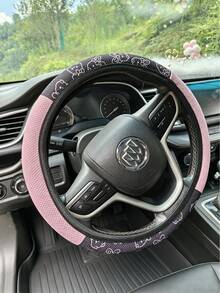 Cartoon Cute Rabbit Steering Wheel Cover, 15 Inch Elastic No Inner Ring Car Steering Wheel Cover, Perfect For Daily Driving - Little Rabbit - View 13