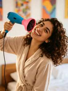1 Set Foldable Silicone Hair Dryer Diffuser Attachment, Portable Universal, Helps Reduce Frizz And Enhance Curls, Suitable For Curly, Wavy Or Voluminous Hair, Heat Resistant Lightweight Compact, Perfect For Travel, Home Or Salon Use - Multiple Styles - View 3