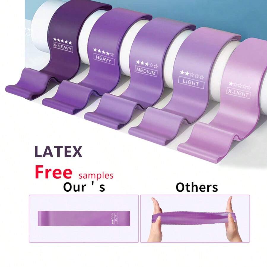 Fitness Resistance Band Set With 5 Resistance Levels, Colorful Bands For Indoor And Outdoor Workouts, Perfect For Leg Strength Training And Yoga - One Size Fits All - View 1