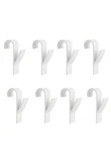 16/8/4/2pcs Multi-Function Towel Rack Hooks, Strong Load-Bearing Non-Slip Bathroom Storage Rack, No-Drill Kitchen And Bedroom Storage Rack, Bathroom Radiator Toilet Radiator Bar Bracket Hooks (Suitable For Hanging Bath Towels/Clothes/Cleaning Tools) - Multicolor - View 8