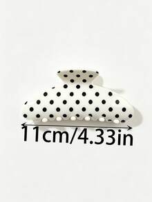 4件/1件裝 女款 11cm/4.33in 波點系列 粉色白色藍色紅色輕量塑料髮夾 時尚百搭高級優雅極簡純色髮抓 浴室髮飾 適合日常穿搭、外出、休閒派對、通勤、海灘度假、馬尾髮造型、髮髻、洗臉、沐浴、化妝、搭配衣著使用的髮飾配件 - 彩色 - 查看 2