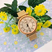 Fossil ES4918 女款薄款玫瑰金網格石英手錶 米蘭式透氣錶帶 3ATM 防水 約會日常佩戴手錶 - 均碼 - 查看 2