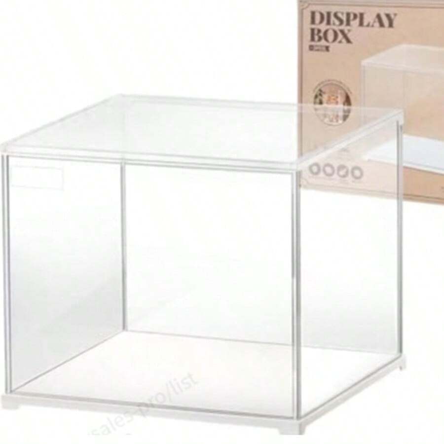 Kit de Casa en Miniatura Cubierta Antipolvo Caja de Exhibición Apilable de Acrílico con Puerta - transparente - Ver 1