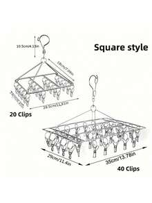 Ever Blooming 20/40 Clips Windproof Drying Rack, Socks & Underwear Hanging Storage Rack, Multi-Functional Hooks, Suitable For Home And Retail Scenarios, Back To School Season Drying Rack, Home Decor - Multicolor - View 10