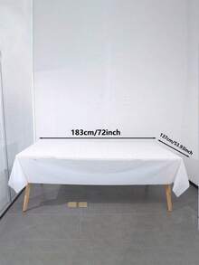 1/4pcs 54"X108" Rectangular Disposable Tablecloth, Fits 6ft Dining Table, Waterproof, Suitable For Party, Holiday Theme Decoration, Home Kitchen And Back To School Dining Occasions - A - View 3