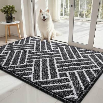 EDIMENS Deurmat voor de voordeur 50x80cm, antislip en wasbare buitenmat, verdikte binnenmat, zeer absorberende deurmat voor binnen en buiten, entree, voordeur, terras, hal