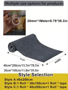 Baofeng 1 Stück Kratzschutz für Möbel langanhaltend Kratzpad mit selbstklebender Rückseite, geeignet für Sofa, Couch, Wand, Katzenbaum und DIY-Kratzbrett zum Klettern für Katzen - Größenauswahl - Übersicht 4