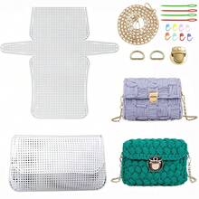 Bag Accessories Plastic Mesh Set Handmade White Crochet Bag DIY Handmade Bag Set - Set - View 11