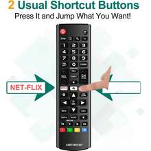 VELEC Control remoto universal para Smart TV, compatible con todos los modelos de TV LCD LED OLED UHD HDTV 3D 4K Smart TV, control remoto de repuesto con teclas de acceso rápido - Ver 6