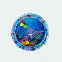 1 pièce Lit d'eau gonflable épais, grand et rond, en forme de requin durable, convient aux chats et aux chiens; Jouet de tapis d'eau exclusif pour animaux de compagnie; Jouet de jeu pour chat - Multicolore - Voir 10