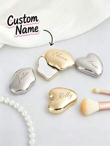 Personalized Cloud-Shaped Portable Makeup Mirror, Customized Silver Engraved Pocket Mirror, Bridesmaid Wedding Women's Handbag Mirror, Customized Bridesmaid Gift, Engraved Pocket Mirror - Multicolor - View 7