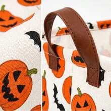 1 buah Keranjang Penyimpanan Halloween, Kotak Penyimpanan Kain untuk Mainan, Kotak Penyimpanan Mainan, Wadah Organizer Lipat untuk Dekorasi Ruangan dan Rumah, Wadah Penyimpanan, Keranjang Hadiah Halloween untuk Mainan dan Perlengkapan Lainnya - MultiWarna - View 7
