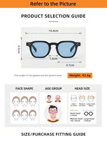 1 pieza Gafas de moda minimalistas ovaladas y pequeñas, para hombre, adecuadas para conducir, viajar, casual, vacaciones, deportes al aire libre y uso diario para vacaciones de verano, al aire libre, viajes - película azul marco negro - Ver 4